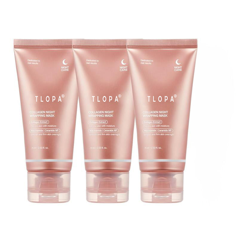 TLOPA®Collagen Night Wrapping Mask: Sleep to Shed Dullness, Wake Up Glowing! | Skin Repair + Comfort in a Dreamy Pink Formula
