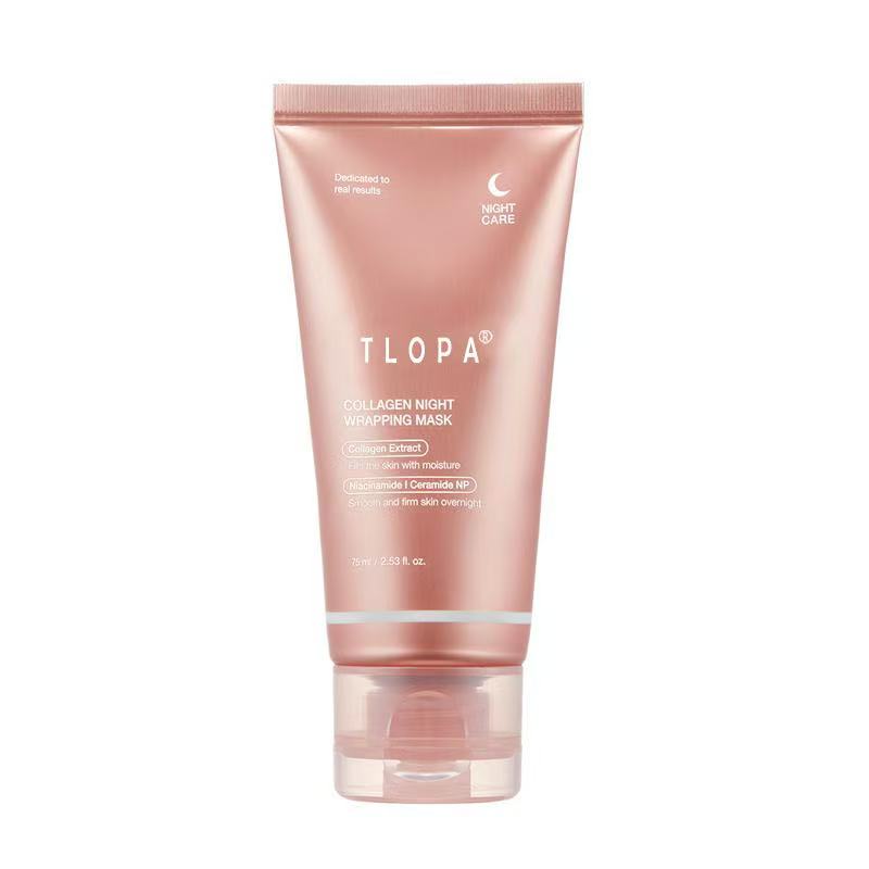 TLOPA®Collagen Night Wrapping Mask: Sleep to Shed Dullness, Wake Up Glowing! | Skin Repair + Comfort in a Dreamy Pink Formula