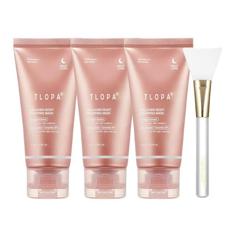 TLOPA®Collagen Night Wrapping Mask: Sleep to Shed Dullness, Wake Up Glowing! | Skin Repair + Comfort in a Dreamy Pink Formula