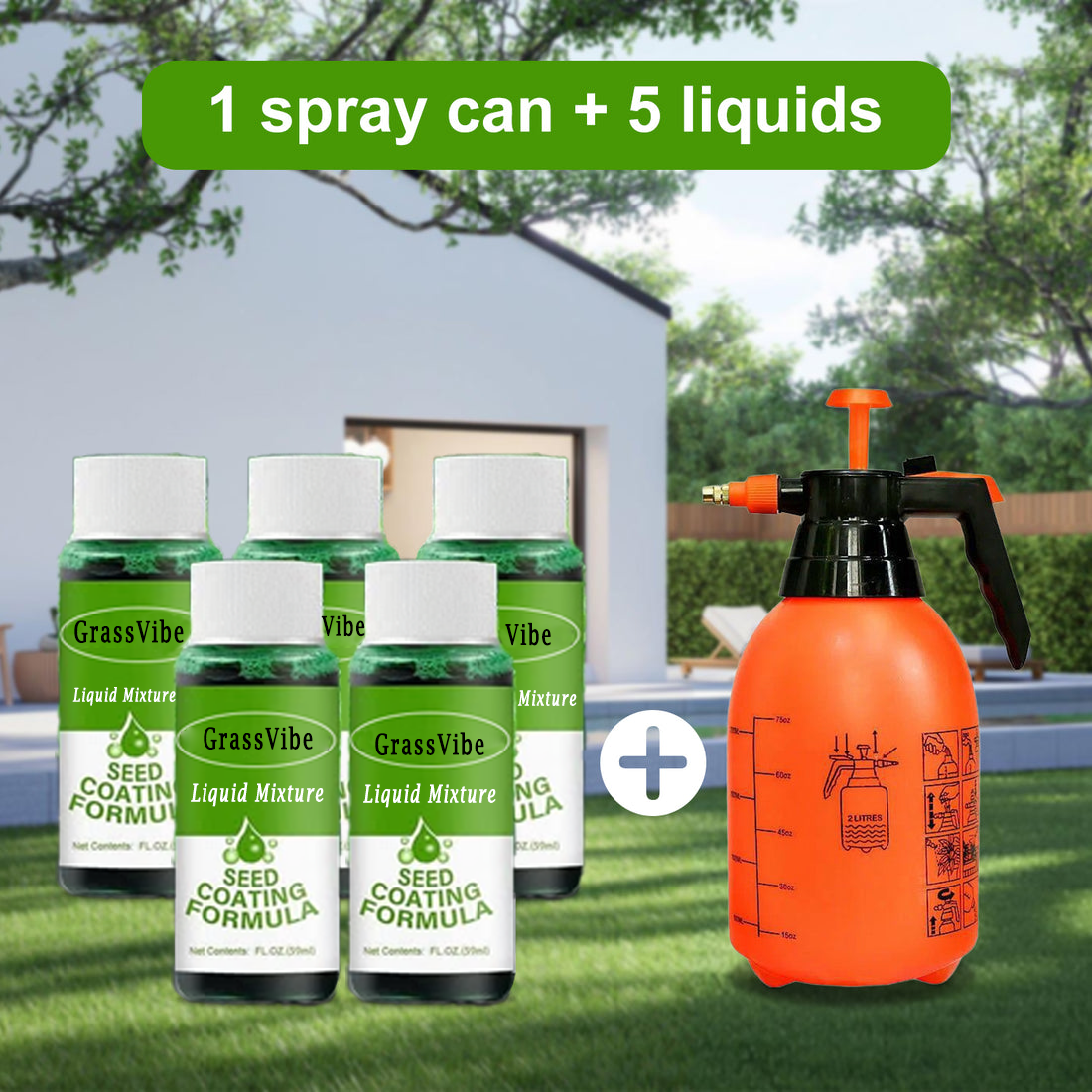 🌱 5-Day Grass Revitalization: Restore bald lawns and fill your yard with lush greenery! Fast-Acting Grass Removal Agent