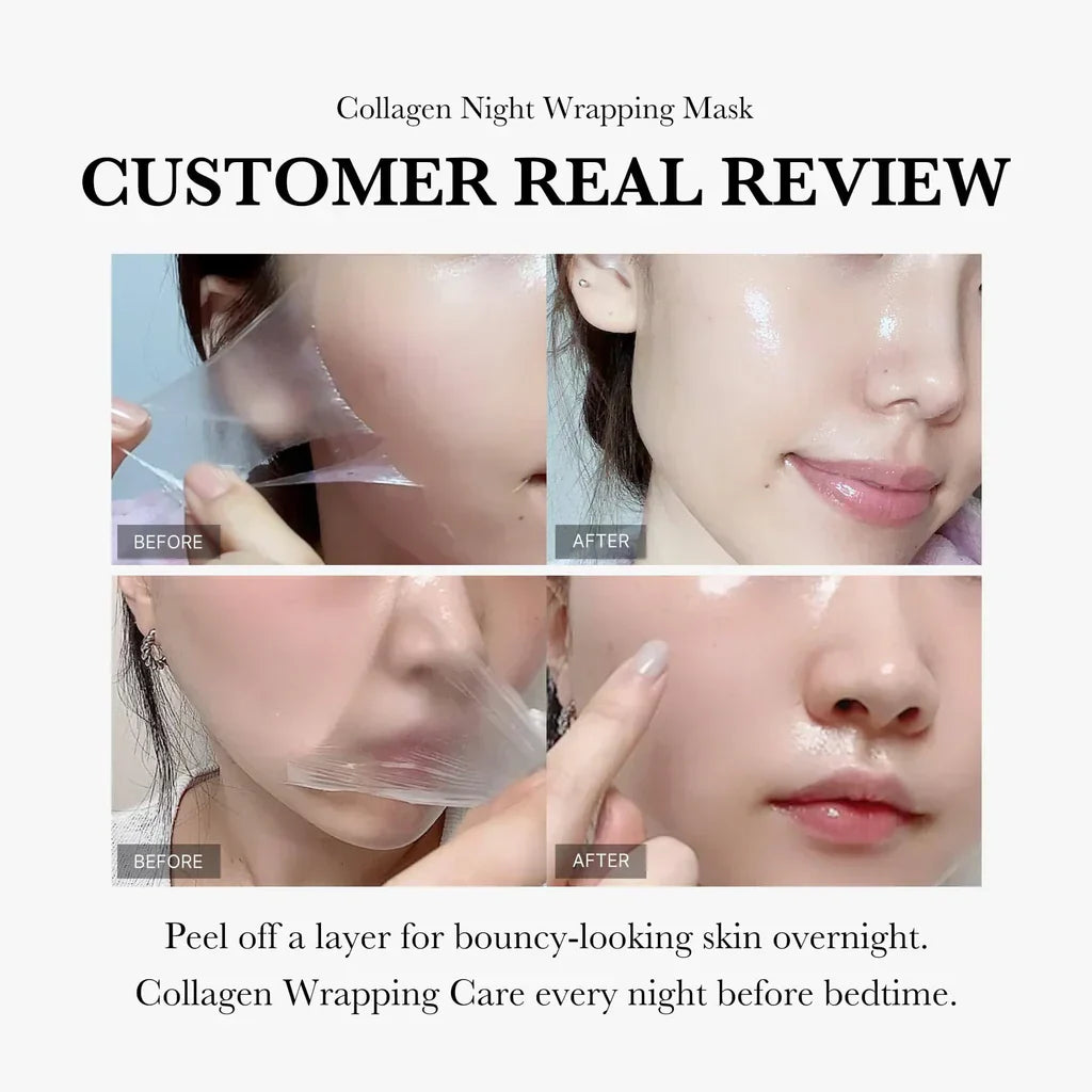 TLOPA®Collagen Night Wrapping Mask: Sleep to Shed Dullness, Wake Up Glowing! | Skin Repair + Comfort in a Dreamy Pink Formula