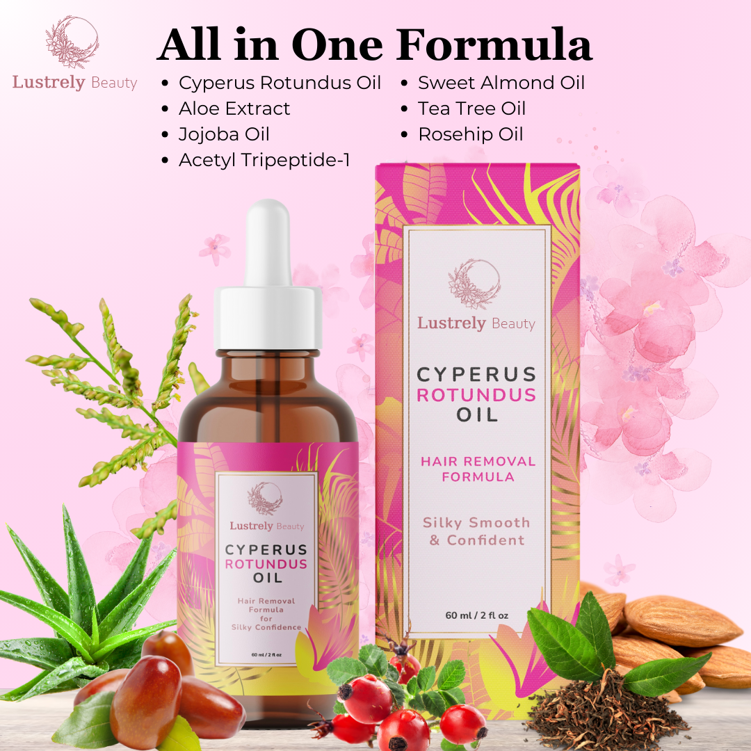 ✨Lustrely® Permanent Hair Reduction Formula | Gentle Hair Removal Oil for Lasting Smoothness✨