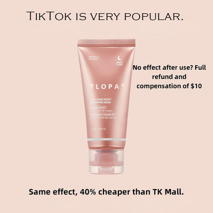 TLOPA®Collagen Night Wrapping Mask: Sleep to Shed Dullness, Wake Up Glowing! | Skin Repair + Comfort in a Dreamy Pink Formula