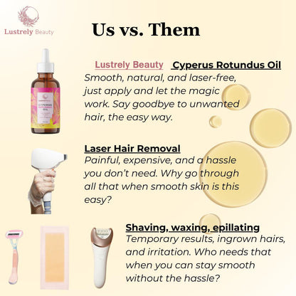 ✨Lustrely® Permanent Hair Reduction Formula | Gentle Hair Removal Oil for Lasting Smoothness✨