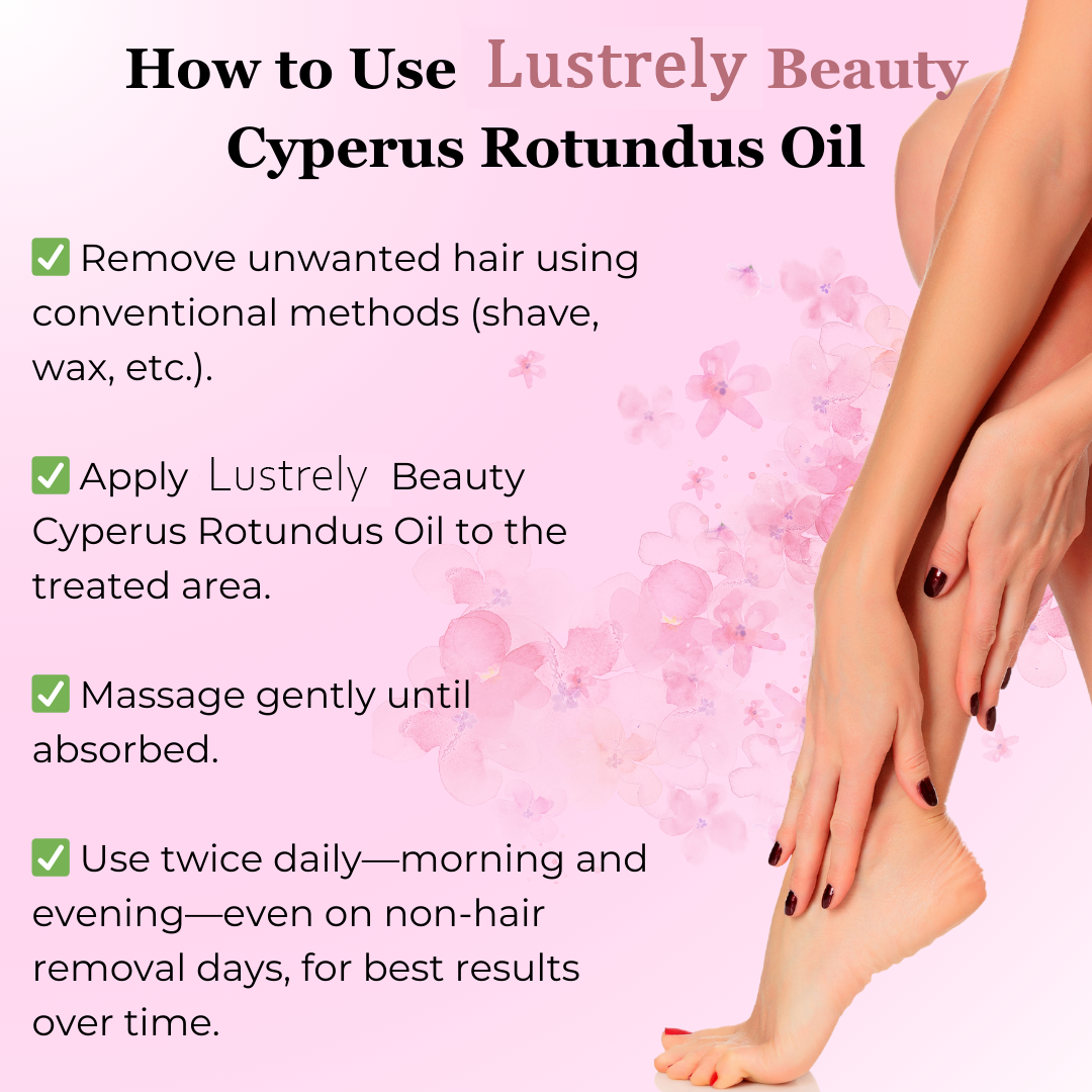 ✨Lustrely® Permanent Hair Reduction Formula | Gentle Hair Removal Oil for Lasting Smoothness✨