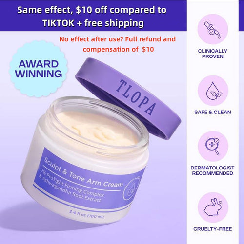 🔥TLOPA® Sculpt & Tone Arm Cream | 7% ProTight + Ashwagandha Root | Firm & Hydrate, Rescue Loose Skin